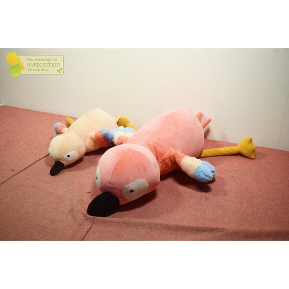 Pillowfort Parrot and Baby Weighted Plush Kids' Throw Pillow Pink (Marks) - Picture 2 of 8